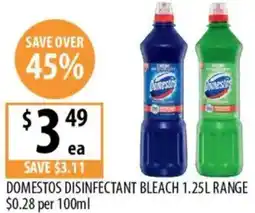 Supabarn Domestos disinfectant bleach offer