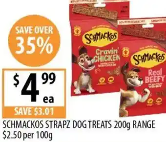 Supabarn Schmackos strapz dog treats offer