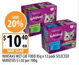 Supabarn Whiskas wet cat food offer