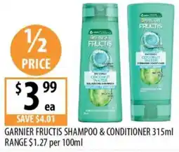 Supabarn Garnier fructis shampoo & conditioner offer