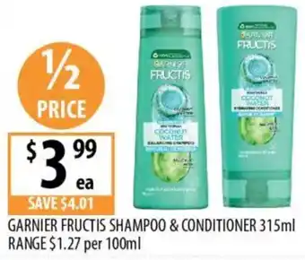 Supabarn Garnier fructis shampoo & conditioner offer