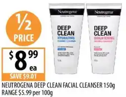 Supabarn Neutrogena deep clean facial cleanser offer