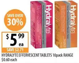 Supabarn Hydralyte effervescent tablets offer