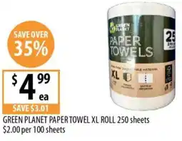Supabarn Green planet paper towel xl roll offer