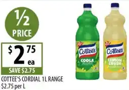 Supabarn Cottee's cordial offer