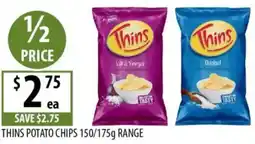 Supabarn Thins potato chips offer