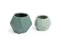 LivingStyles Lorenzo 2 Piece Ceramic Planter Set offer
