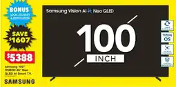 Harvey Norman Samsung 100" QN80H 4K* Neo QLED AI Smart TV offer