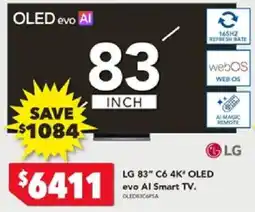 Harvey Norman LG 83" C6 4K* OLED evo Al Smart TV offer