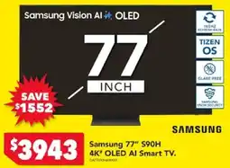 Harvey Norman Samsung 77" S90H 4K OLED AI Smart TV offer