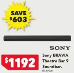 Harvey Norman Sony BRAVIA Theatre Bar 9 Soundbar offer