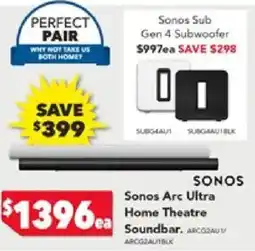Harvey Norman Sonos Arc Ultra Home Theatre Soundbar offer