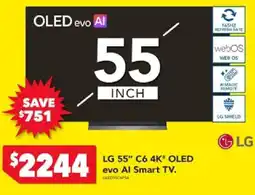 Harvey Norman LG 55" C6 4K' OLED evo Al Smart TV offer