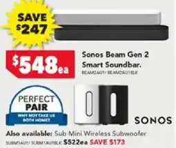 Harvey Norman Sonos Beam Gen 2 Smart Soundbar offer