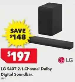 Harvey Norman LG S40T 2.1-Channel Dolby Digital Soundbar offer