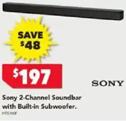 Harvey Norman Sony 2-Channel Soundbar with Built-in Subwoofer offer