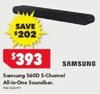 Harvey Norman Samsung S60D 5-Channel All-in-One Soundbar offer