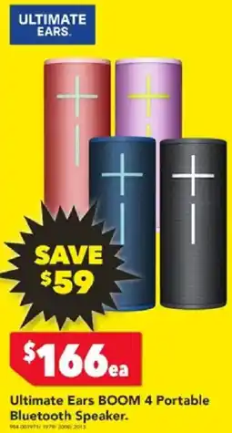Harvey Norman Ultimate Ears BOOM 4 Portable Bluetooth Speaker offer