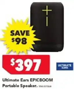 Harvey Norman Ultimate Ears EPICBOOM Portable Speaker offer