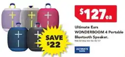 Harvey Norman Ultimate Ears WONDERBOOM 4 Portable Bluetooth Speaker offer