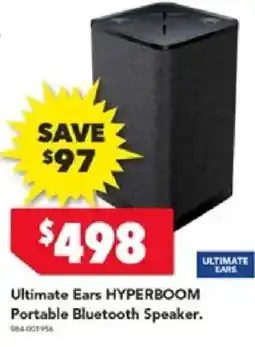 Harvey Norman Ultimate Ears HYPERBOOM Portable Bluetooth Speaker offer
