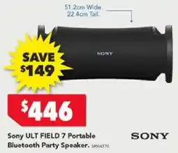 Harvey Norman Sony ULT FIELD 7 Portable Bluetooth Party Speaker offer