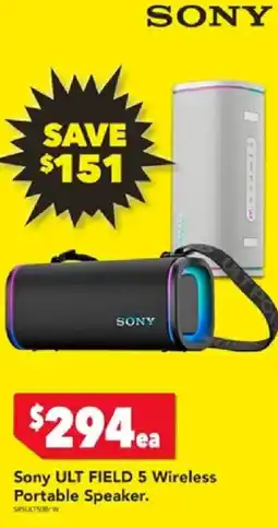 Harvey Norman Sony ULT FIELD 5 Wireless Portable Speaker offer