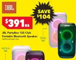 Harvey Norman JBL PartyBox 120 Club Portable Bluetooth Speaker offer