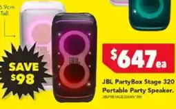 Harvey Norman JBL PartyBox Stage 320 Portable Party Speaker offer