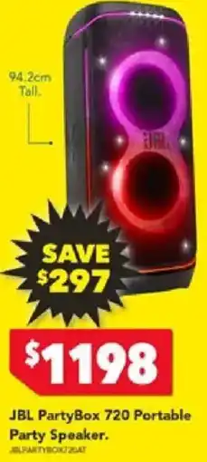 Harvey Norman JBL PartyBox 720 Portable Party Speaker offer