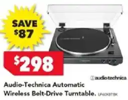 Harvey Norman Audio-Technica Automatic Wireless Belt-Drive Turntable offer