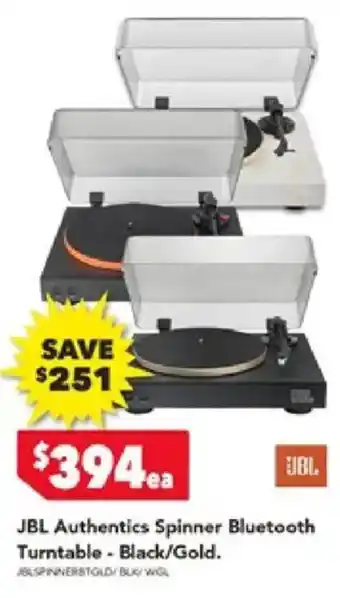 Harvey Norman JBL Authentics Spinner Bluetooth Turntable offer