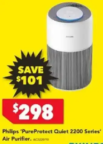 Harvey Norman Philips 'PureProtect Quiet 2200 Series' Air Purifier offer