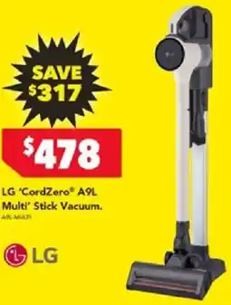 Harvey Norman LG 'CordZero® A9L Multi' Stick Vacuum offer