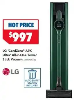 Harvey Norman LG 'CordZero® A9X Ultra' All-in-One Tower Stick Vacuum offer