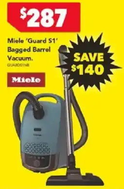 Harvey Norman Miele 'Guard $1' Bagged Barrel Vacuum offer