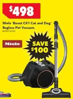 Harvey Norman Miele 'Boost CX1 Cat and Dog Bagless Pet Vacuum offer