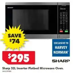Harvey Norman Sharp 32L Inverter Flatbed Microwave Oven offer