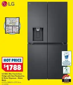 Harvey Norman LG 506L Slim French-Door Fridge with Non-Plumbed Ice & Water Dispenser offer