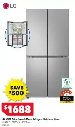 Harvey Norman LG 530L Slim French-Door Fridge offer