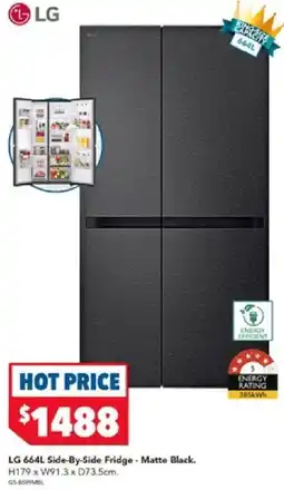 Harvey Norman LG 664L Side-By-Side Fridge offer