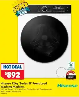 Harvey Norman Hisense 12kg 'Series 5i' Front Load Washing Machine offer