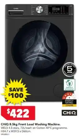 Harvey Norman CHIQ 8.5kg Front Load Washing Machine offer