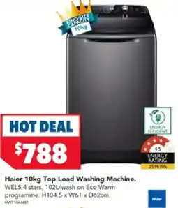 Harvey Norman Haier 10kg Top Load Washing Machine offer