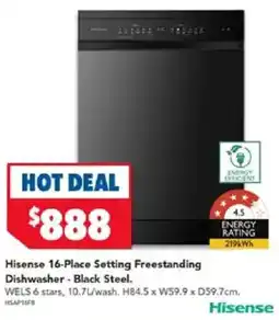 Harvey Norman Hisense 16-Place Setting Freestanding Dishwasher offer