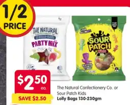 Spar The Natural Confectionery Co. or Sour Patch Kids Lolly Bags offer