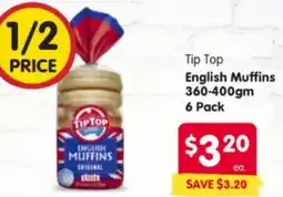 Spar Tip Top English Muffins offer