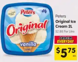 Spar Peters Original Ice Cream offer