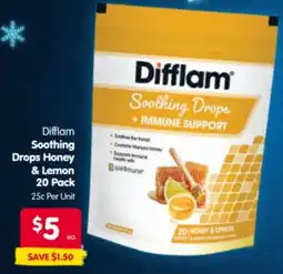 Spar Difflam Soothing Drops Honey & Lemon offer