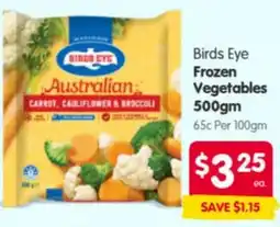 Spar Birds Eye Frozen Vegetables offer